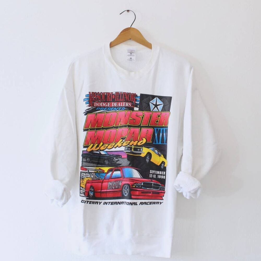 Vintage Missouri Illinois Monster Mopar Gateway Raceway 1998 Sweatshirt XL